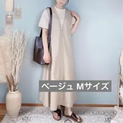 しまむら＊シーズンリーズン Vネックリボンジャンパースカート Mサイズ