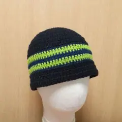 ハンドメイド　クロシェハット　クラッシャーハット　バケットハット　コットン