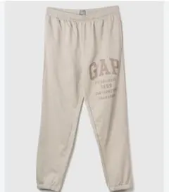 GAP ジョガー スウェットパンツ ビッグロゴ アイボリー クリームスウェット