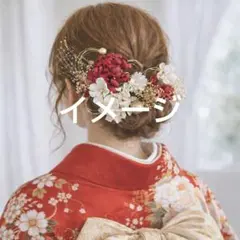 可愛い系】成人式 髪飾りセット＊ドライフラワー 和装 卒業式