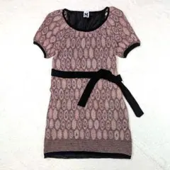 M MISSONI エムミッソーニ ニットワンピース ベルト ピンク イタリア製のサムネイル