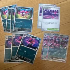 マリィのオーロンゲex 2枚、スパイクタウンジム 2枚、その他進化ライン7枚