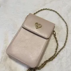 【美品・正規品】FURLA 1927 ハートロゴ チェーンショルダー ピンク