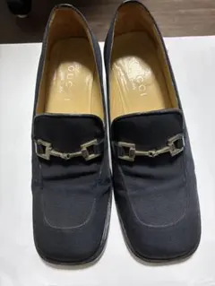 GUCCI ホースビット ローファー 紺色　布製　22.5のサムネイル