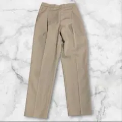 【無印良品】タックテーパードパンツ ベージュ ウエストゴム S