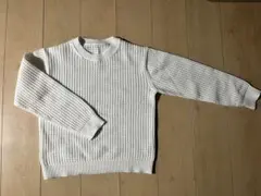 無印良品　ホワイト メッシュ編み ニットセーター 長袖　レディース　M