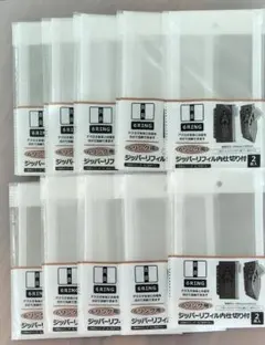 セリア　6リング用ジッパーリフィル内仕切り付2枚入×10