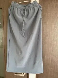 くすみブルースウェット タイトスカート　UNIQLO