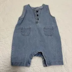 デニムノースリーブオーバーオール