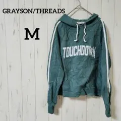 GRAYSON/THREADS【M】フード付きパーカー グリーン 裏起毛