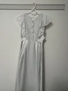 REDYAZEL シアーチェックフリルワンピース