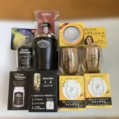 ステンレスタンブラー、ワイングラス ポアラー、栓抜き、コースター 酒グッズ7点