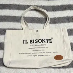 IL BISONTE トートバッグ ホワイト キャンバス