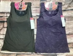 アウターにひびきにくい！快適・裏起毛カップ付きタンクトップ(２色から)１枚