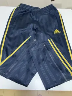 adidas ネイビー ストライプ レディースジャージパンツ M