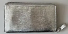 ハレルヤ　小さめ長財布　シルバー　本革