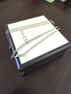 グッチ チェーン ネックレス シルバー 925 燻し銀 約50cm - メルカリ