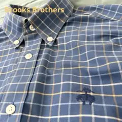 ブルックスブラザーズ 長袖 ボタンダウン チェック シャツ 刺繍