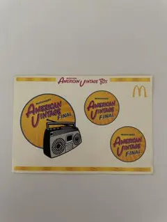 アメリカンビンテージ　シール　ステッカー　ハッピーセット　マクドナルド