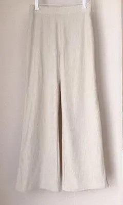 Lutique ベージュ ワイドパンツ コーデュロイ Mサイズ