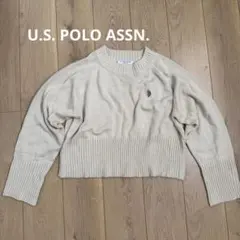 U.S. POLO ASSN. ボリュームスリーブ ワンポイント刺繍 ニット M