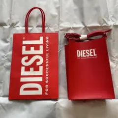 【未使用品】DIESEL ディーゼル ミニショルダーバッグ 赤 紙袋付き