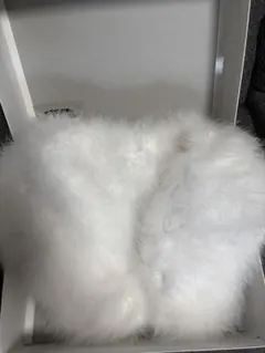 ホワイトファー着物ショール