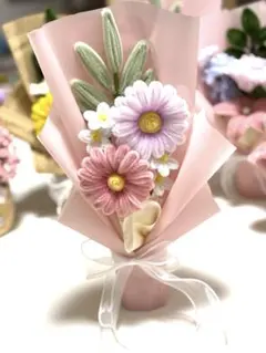 モールフラワー　母の日　枯れない花束　チューリップ可愛い　ピンク　ガーベラ