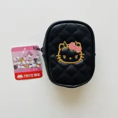 ハローキティ Myハローキティキルト刺繍ポーチ ブラック