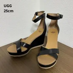 UGG アグ EZRAH エズラ サンダル ウェッジヒール レザー ブラック