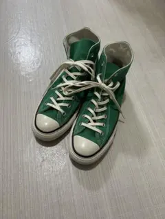 converse 緑のハイカットスニーカー