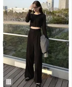 【タグ付き新品】タックセンタープレスストレートワイドパンツ[ai36]