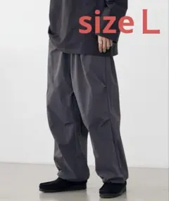 TRACK WIDE EASY LOOSE PANTS Ｌチャコール