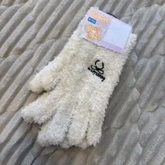 ふわもちモール素材 9-10歳 リボン刺繍手袋