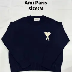 【新品未使用】Ami Paris ネイビー ニット Mのサムネイル