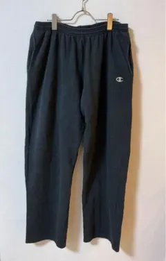 Championチャンピオン スウェットパンツ黒2XL裏起毛ワイドシルエット古着