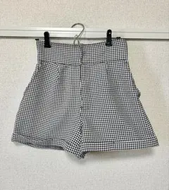 千鳥格子柄ショートパンツ