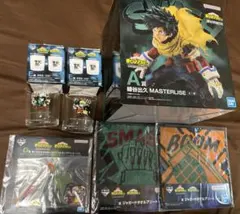 ヒロアカ 一番くじ A賞 緑谷出久 爆豪勝己 フィギュア タオル