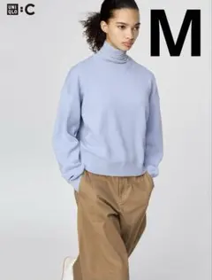 【訳あり】UNIQLOC ユニクロシー スムースコットンクルーネックセーター M