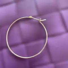 アガット　agete K10 大きめフープピアス　片方のみ