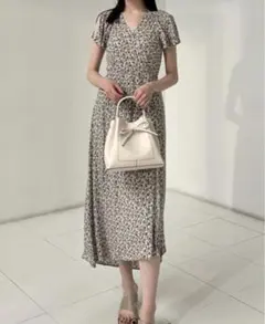 25SS FRAY I.D カシュクールプリントワンピース