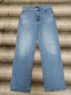 美品 ライトブルーワイドレッグデニム