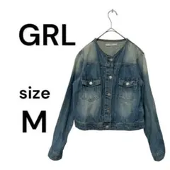 GRL グレイル　Gジャン　デニムジャケット　ノーカラー　ジーンズ　アウター