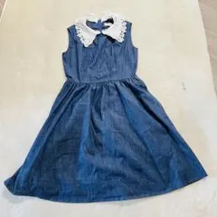 31 Sons de mode デニムワンピース レース襟　ポケット付きのサムネイル