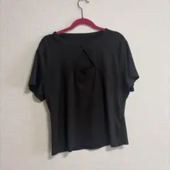 美品 リブカットアウト 半袖Tシャツ ブラック 1XL ～3L♡のサムネイル