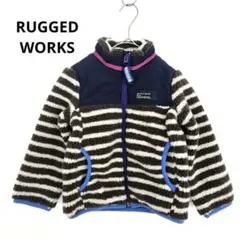 【未使用】RUGGEDWORKS ボーダー ボア ジャケット キッズ 110cm