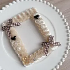 ホイップデコ トレカケース ベージュ ベージュミックス 茶色 りぼん くま