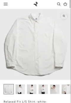 RETOUCH Relaxed Fit L/S Shirt -white-のサムネイル