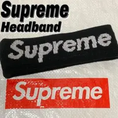 Supreme NewEra Big Logo Headband ヘッドバンド黒のサムネイル