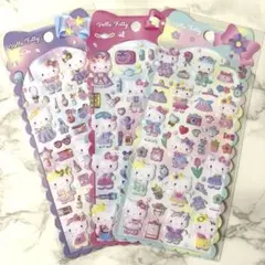 ハローキティ ぷっくりシール　4枚セット
